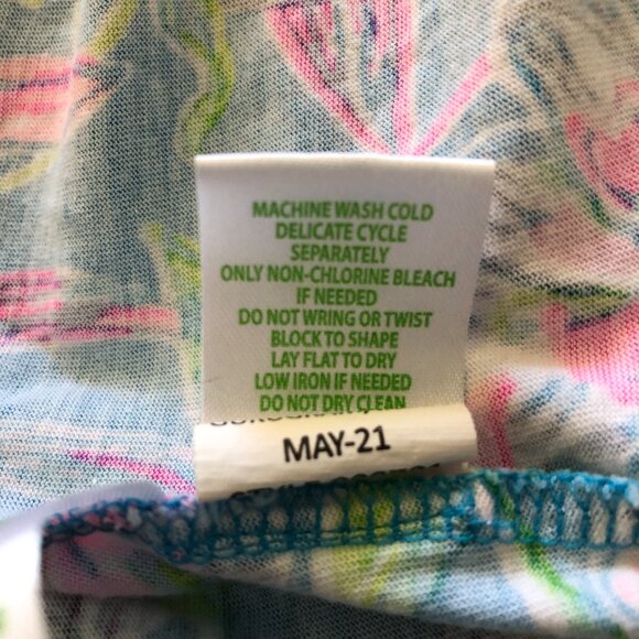 Lilly Pulitzer ALAINA Formentera Turquoise Keep On Beleafing Size M Blue Pink - Picture 14 of 14